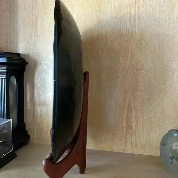 hand made pottery black iridescent” Hercules bowl “dish - Picture 6 of 11